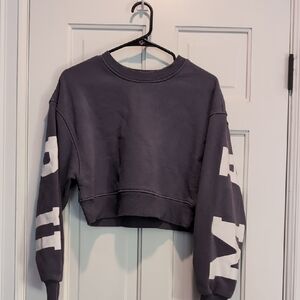 Forever 21 Dark Blue Cropped Malibu Hoodie